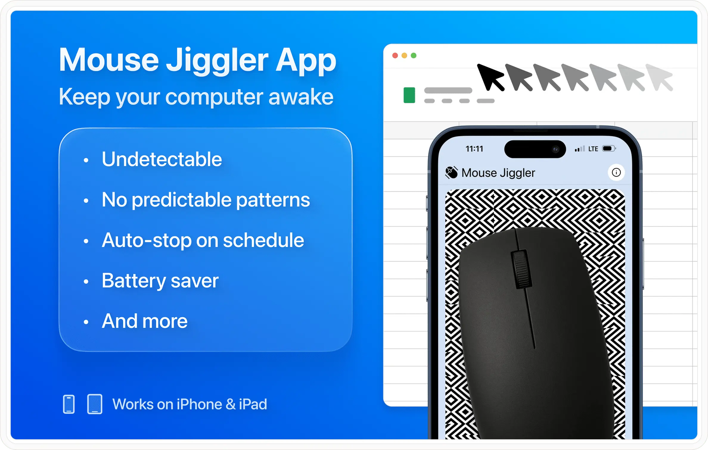 Mouse Jiggler App - Prevent Computer from Sleep